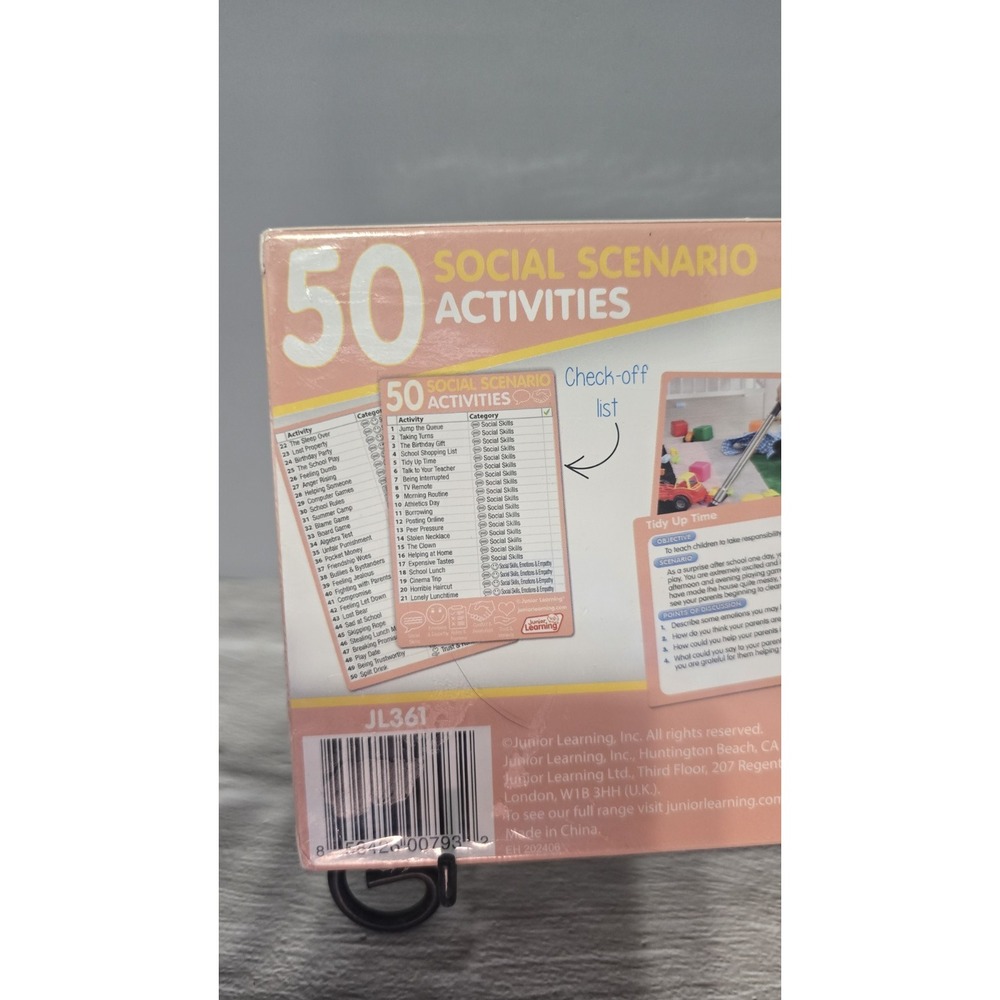 Junior Learning Social Scenario Activities 50 Double-sided Flash Cards - Picture 3 of 5